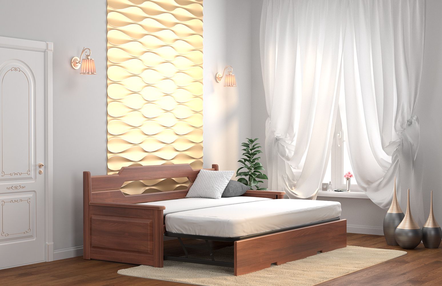 Фото модели кровать Dreamline Тахта Неаполь (ясень)